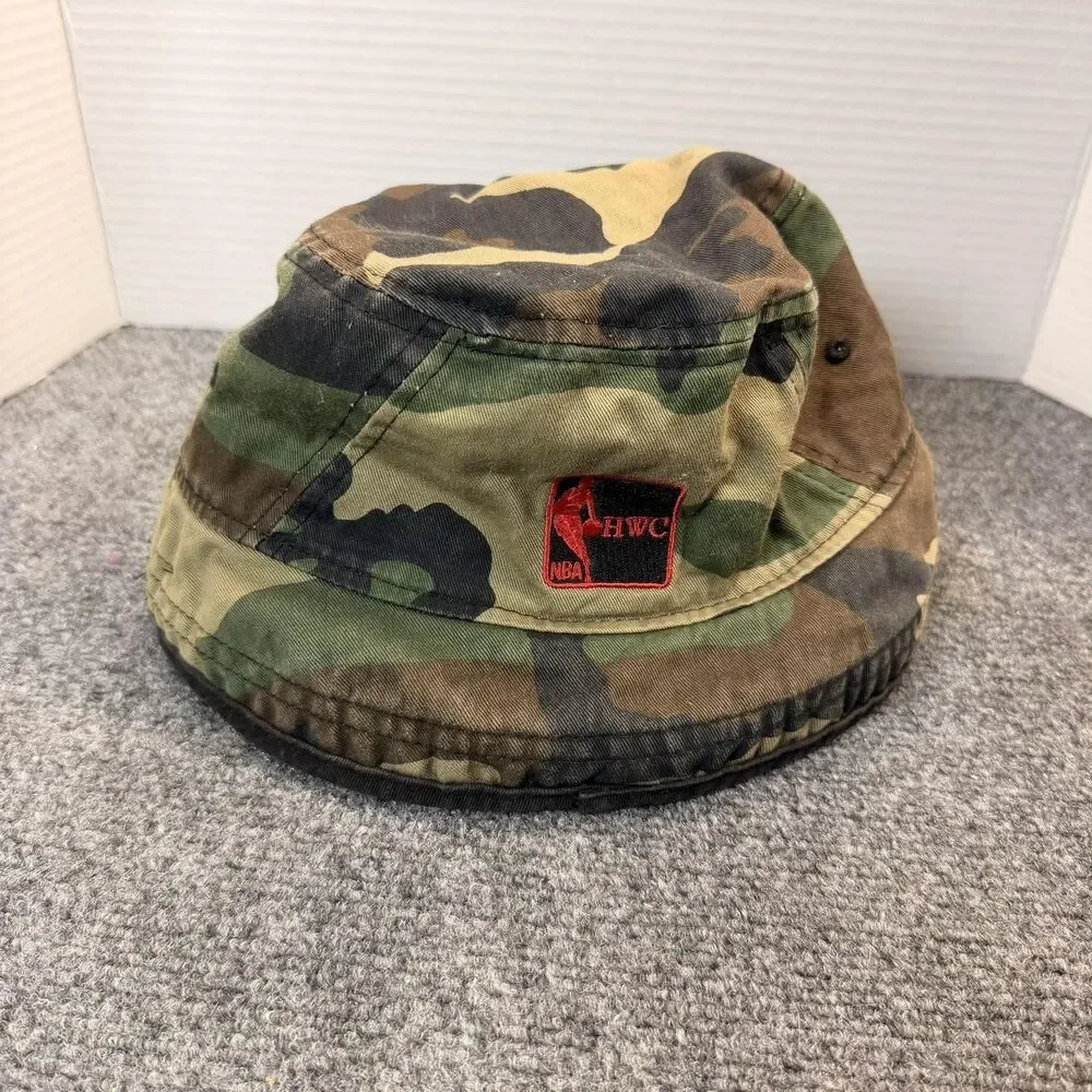 Chicago Bulls Hat Bucket Mens XL Green Camo NBA Basketball Windy City New Era